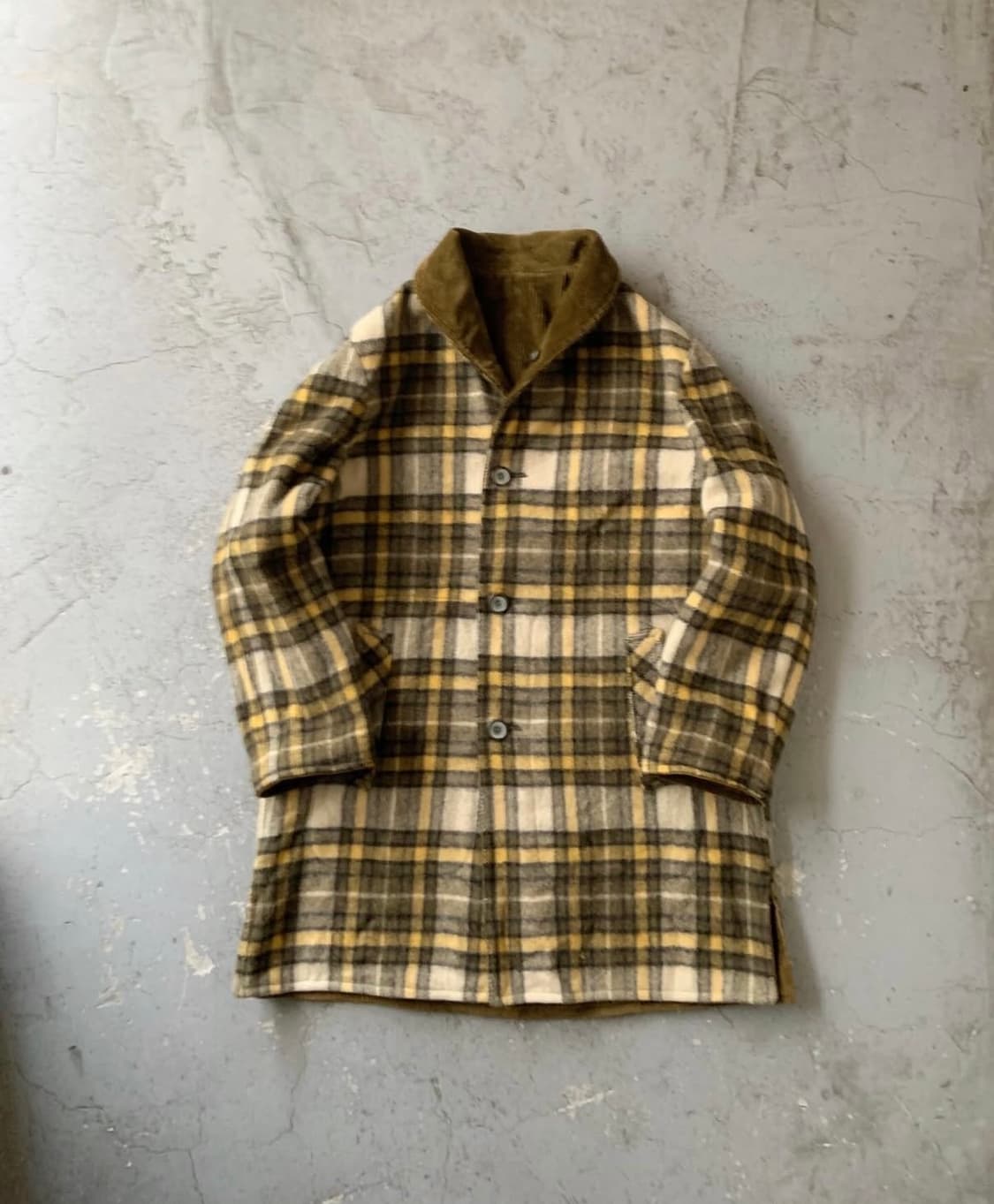 zero king old reversible shawl collar co 상품이미지5