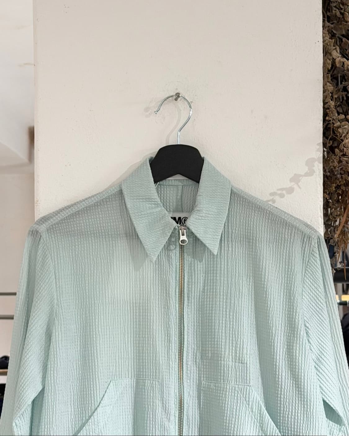 mm6 민트 시어서커 카라 집업 자켓 상품이미지4