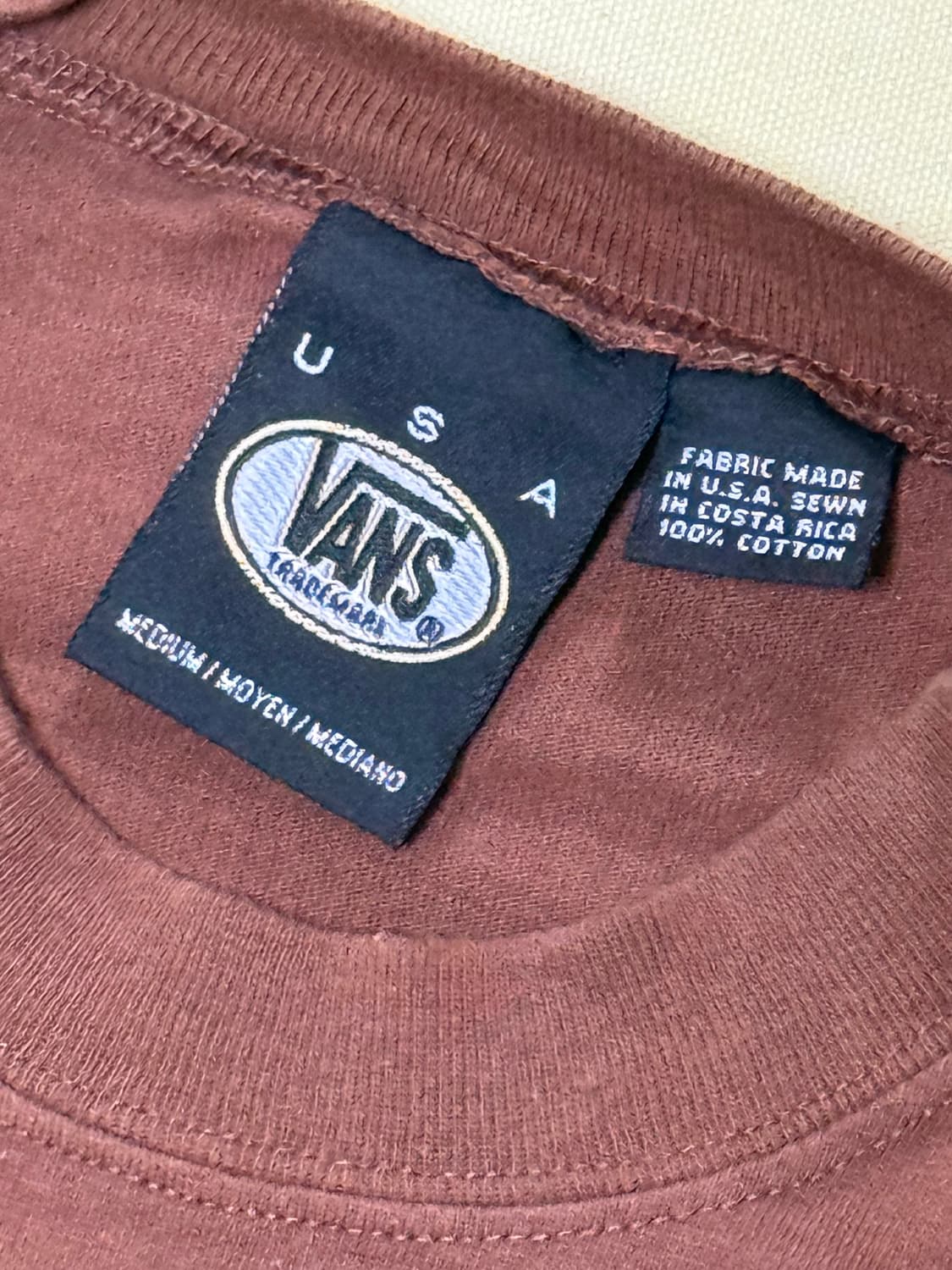 반스 스크립트 로고 롱슬리브 티셔트 90 usa fabric 상품이미지2
