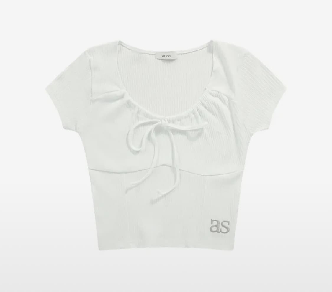 애즈온 judy tee white 반팔 주디티 화이트 상품이미지3