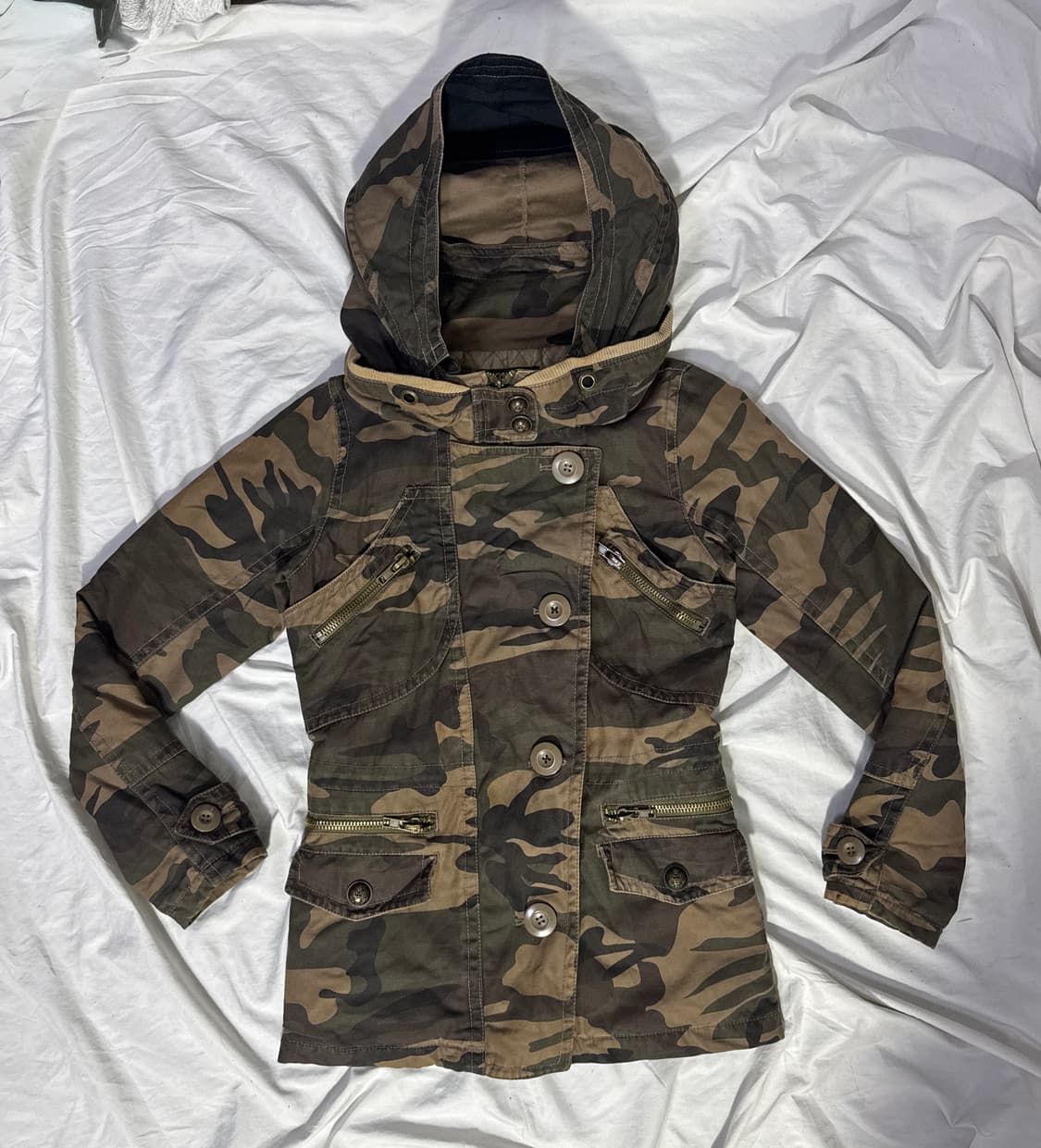 빈티지 보노 타입 멀티 포켓 카모 집업 자켓 y2k lgb goa 상품이미지4