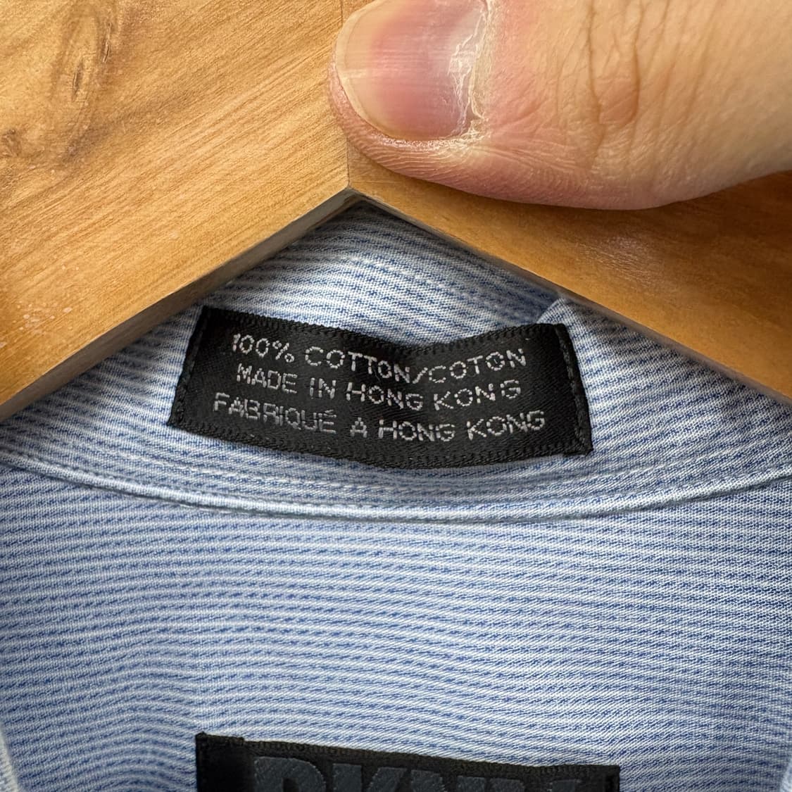 DKNY 블루 스트라이프 긴팔 셔츠 남성 L 상품이미지6