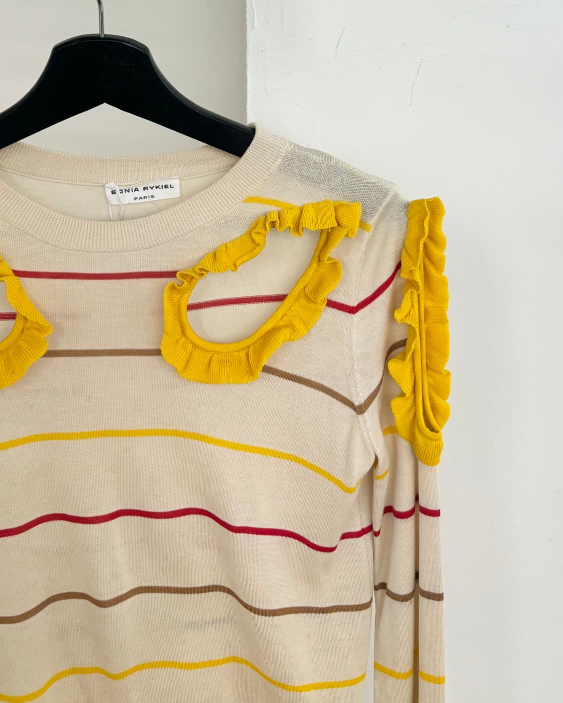 소니아 리키엘 혼방 스트라이프 프릴 가디건 상품이미지4