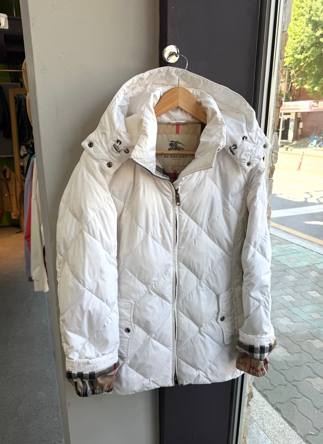L/ 버버리 다운 퀄팅 패딩 집업 자켓 상품이미지2