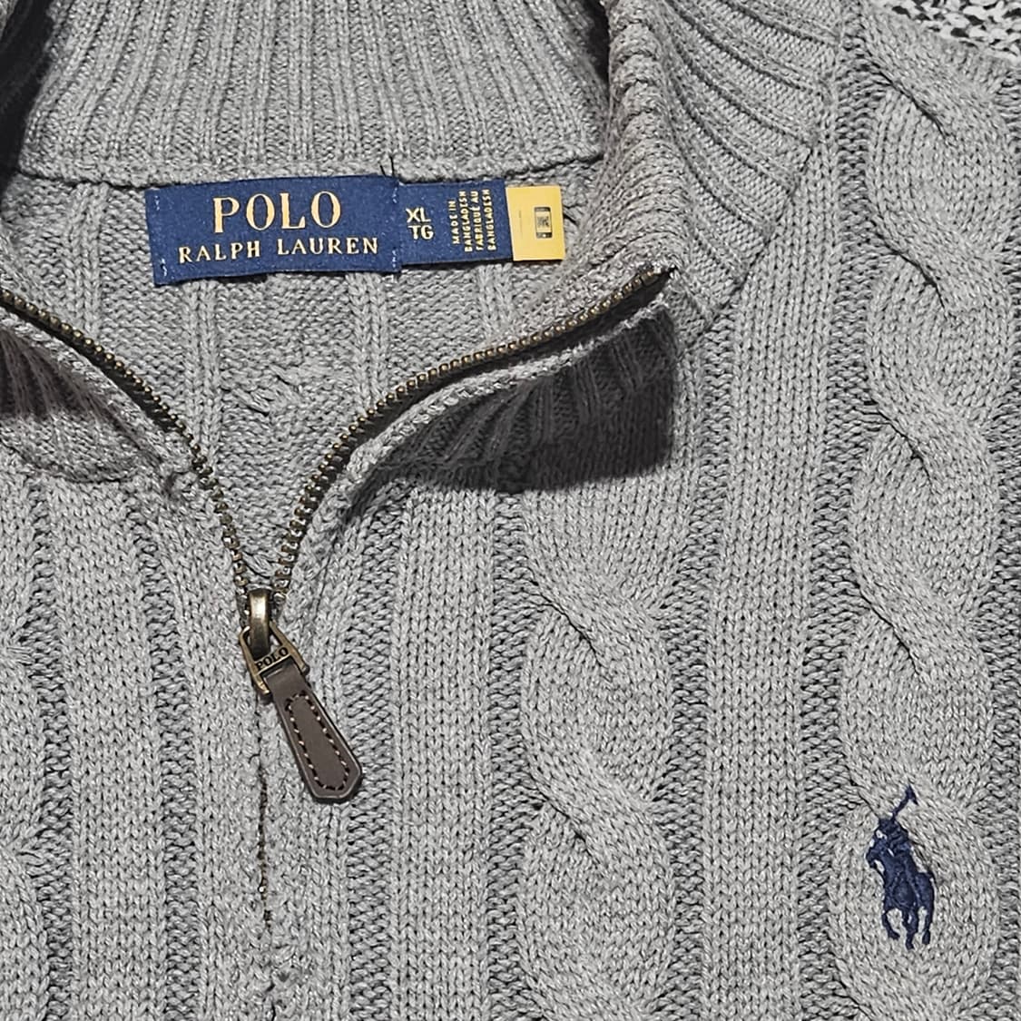 폴로랄프로렌 반집업 꽈배기 니트 상품이미지3