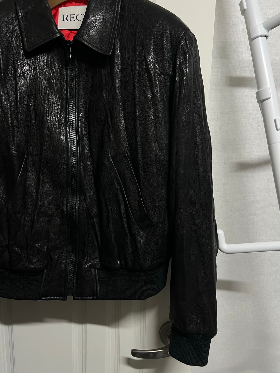 (L) 렉토 벤 크링클 레더 자켓 상품이미지5