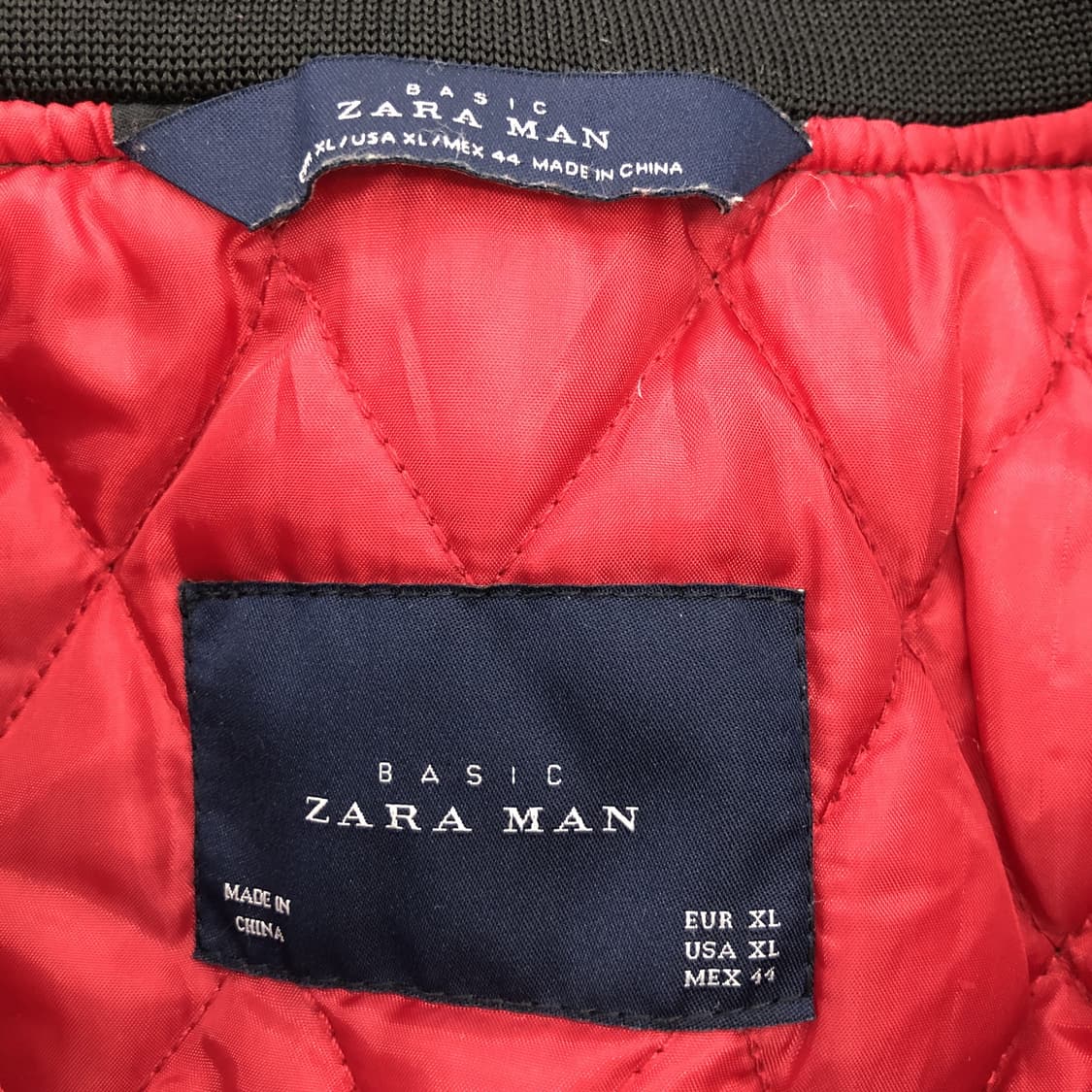 자라 누빔안감 MA-1 마원 블루종점퍼 XL  상품이미지5