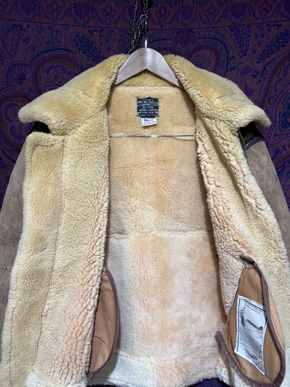 Avirex b-3 폭격기 무스탕 시어링자켓 상품이미지7