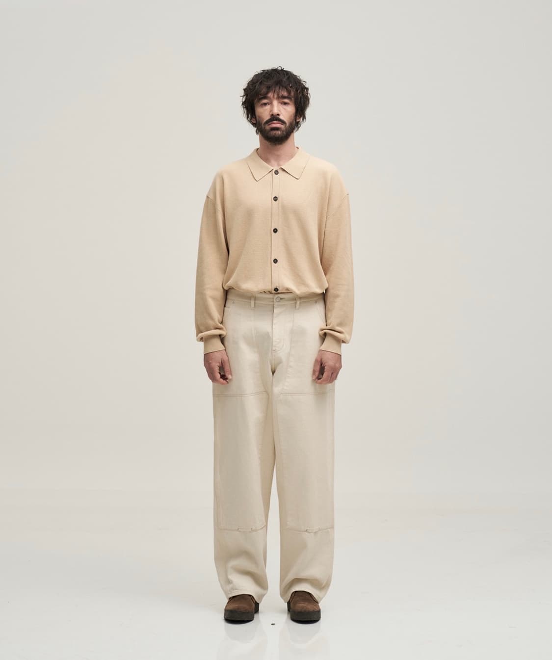 [3] 어나더오피스 카펜터 데님 워크 팬츠 ecru 상품이미지1