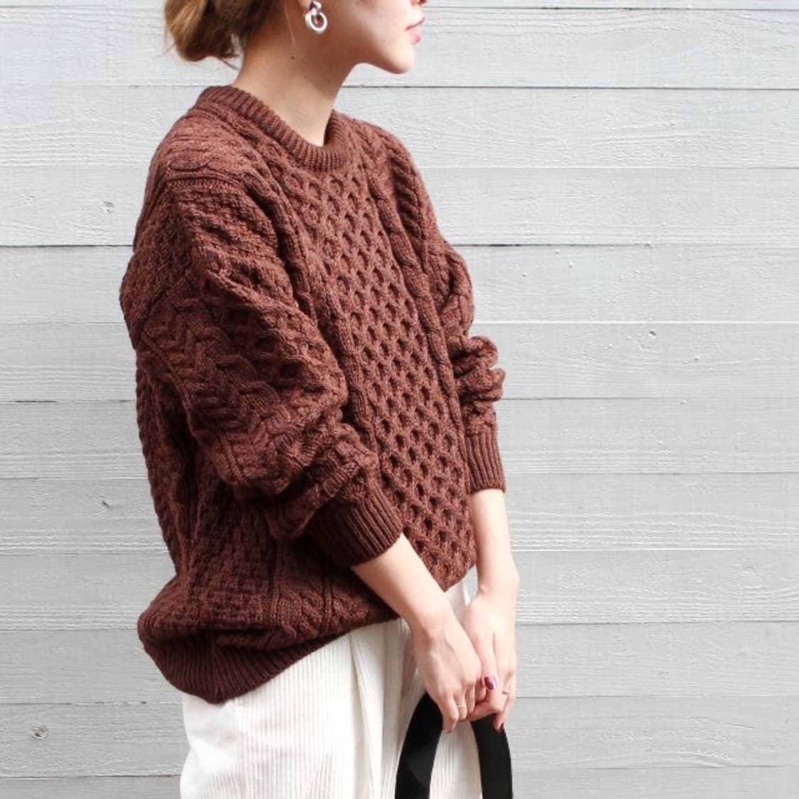 빈티지울100 니트 청키하고벌키한니트 상품이미지7