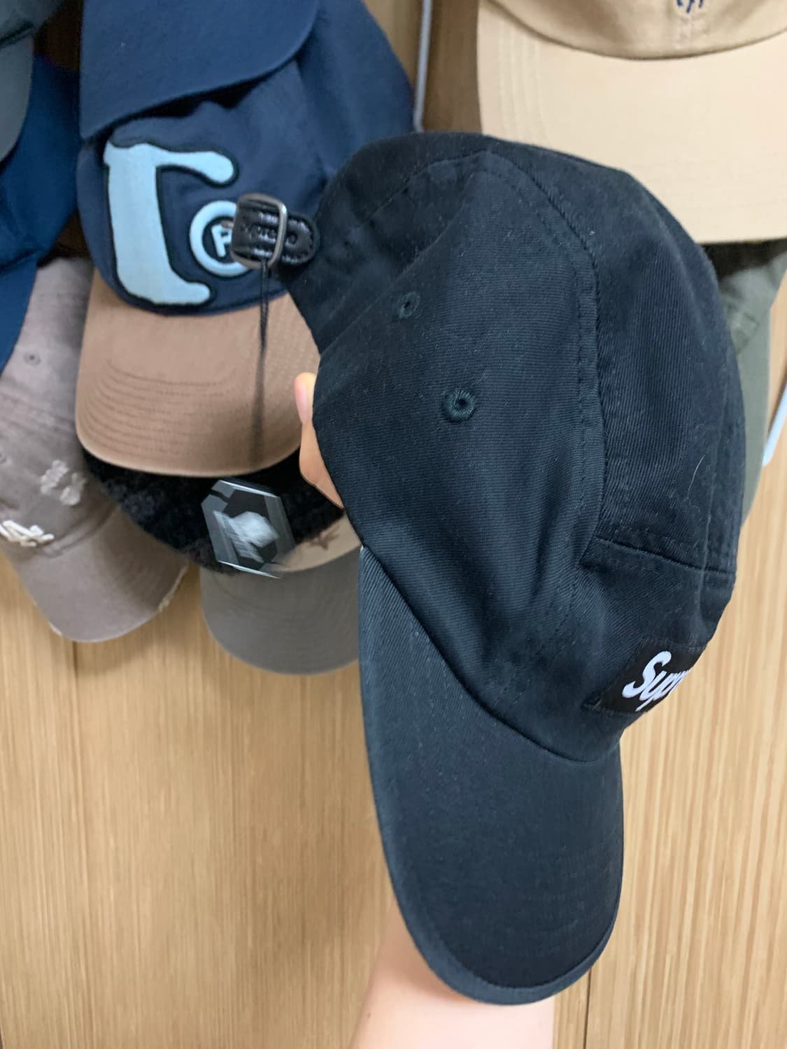 슈프림 워시드 치노 트윌 캠프캡 블랙 상품이미지4