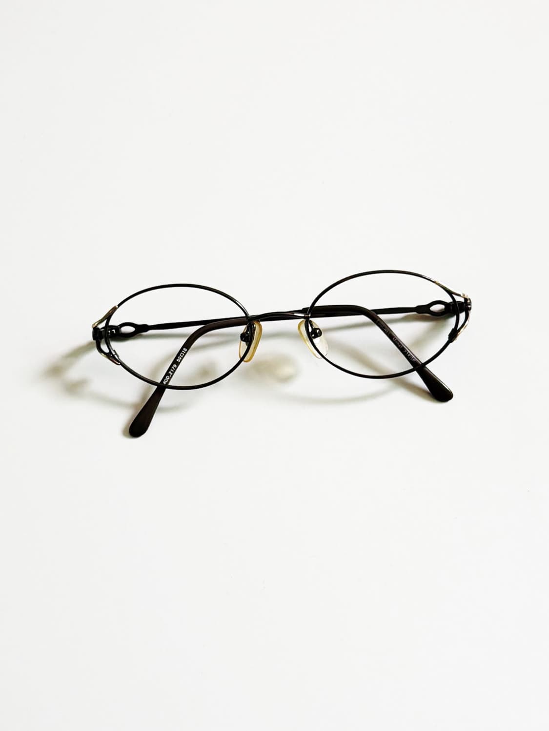 90s LUICHEL 건메탈 슬림 오벌 프레임 빈티지 안경 상품이미지2