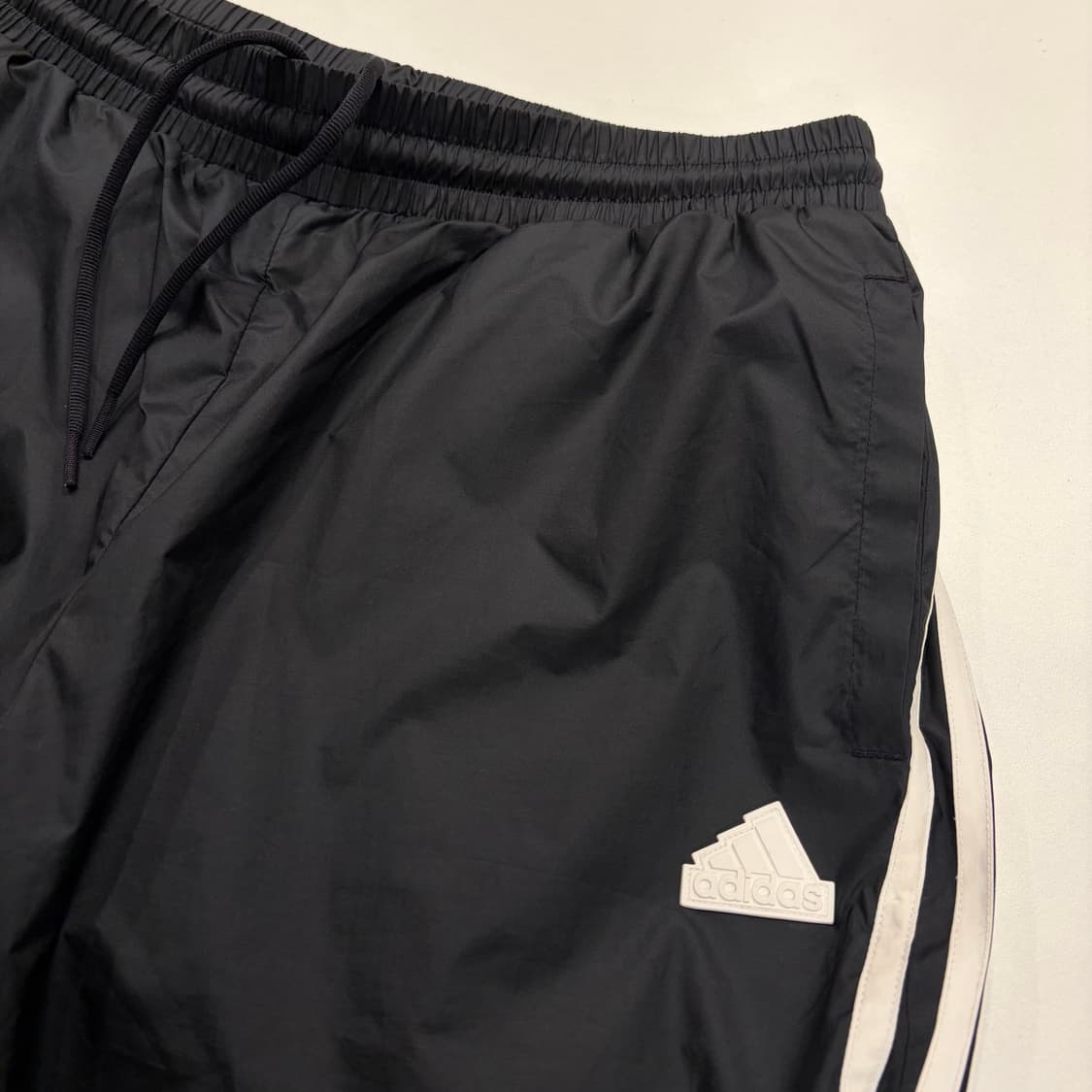 [L] 아디다스 나일론 삼선 트레이닝 바지 블랙 B842 상품이미지3