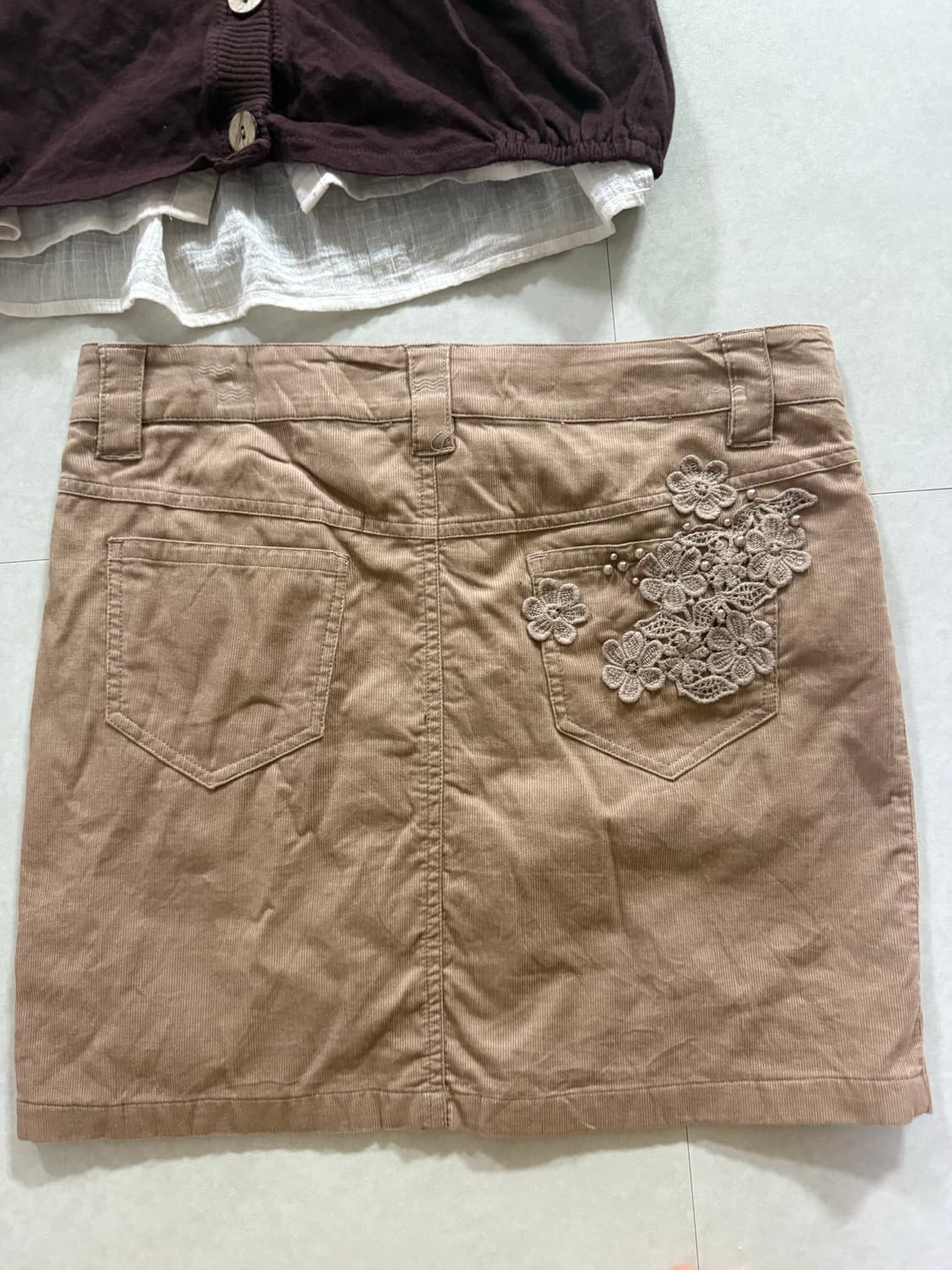 브라운 스커트 + 니트 가디건 세트 / 모리걸 세트 / 페어리 / 하구미 상품이미지5