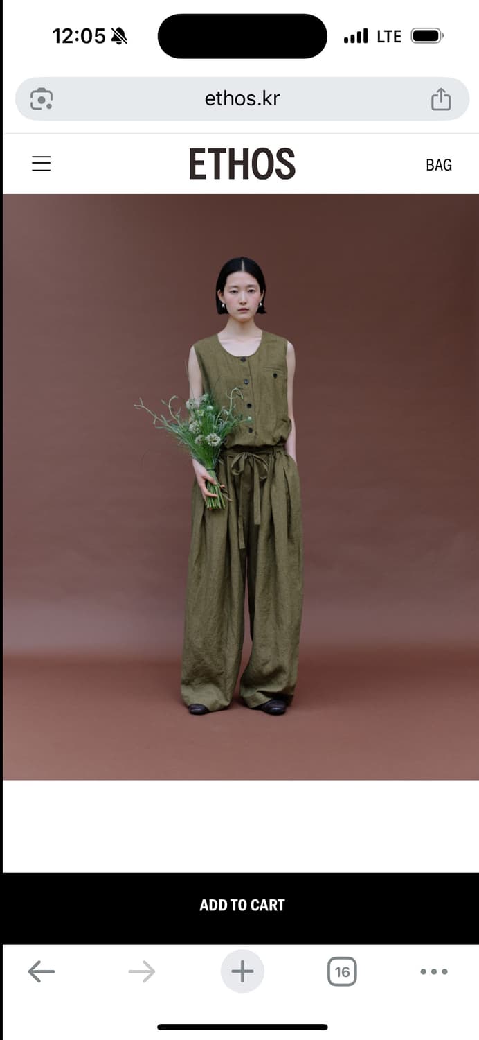 에토스 린넨 벨티드 점프슈트 블랙 상품이미지2