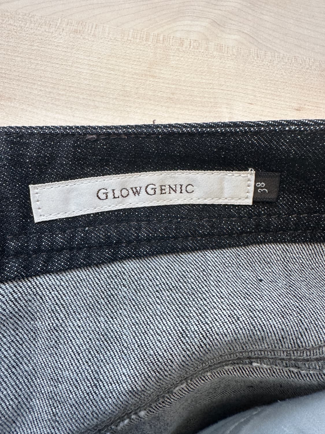 38) glowgenic 블랙 미니 청 스커트 상품이미지3