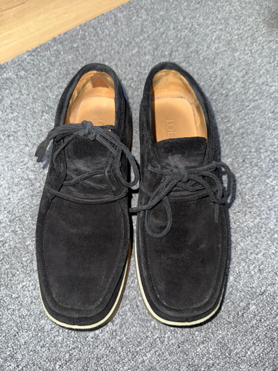 [40] 로에베 웨지 레이스업 블랙 상품이미지1