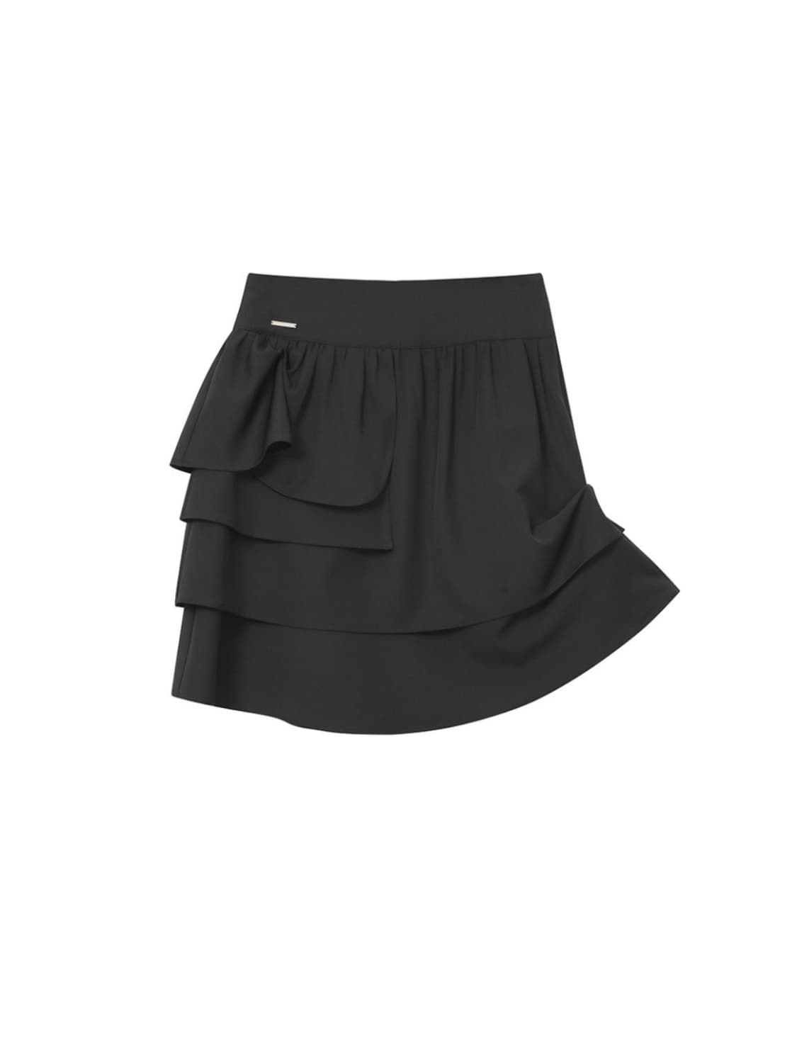 미세키서울 언발란스 레이어드 미디 스커트 블랙 1SIZE 상품이미지1