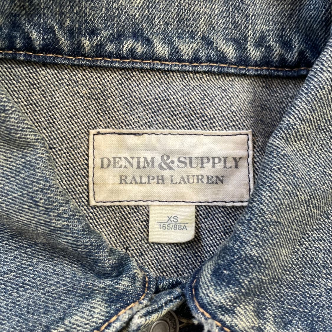 데님앤서플라이 랄프로렌 중청 워싱 데님 자켓 XS 상품이미지4