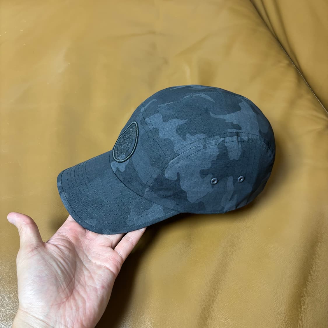 Supreme 슈프림x스톤아일랜드 블랙 카모 캠프캡 모자 Camo 상품이미지4