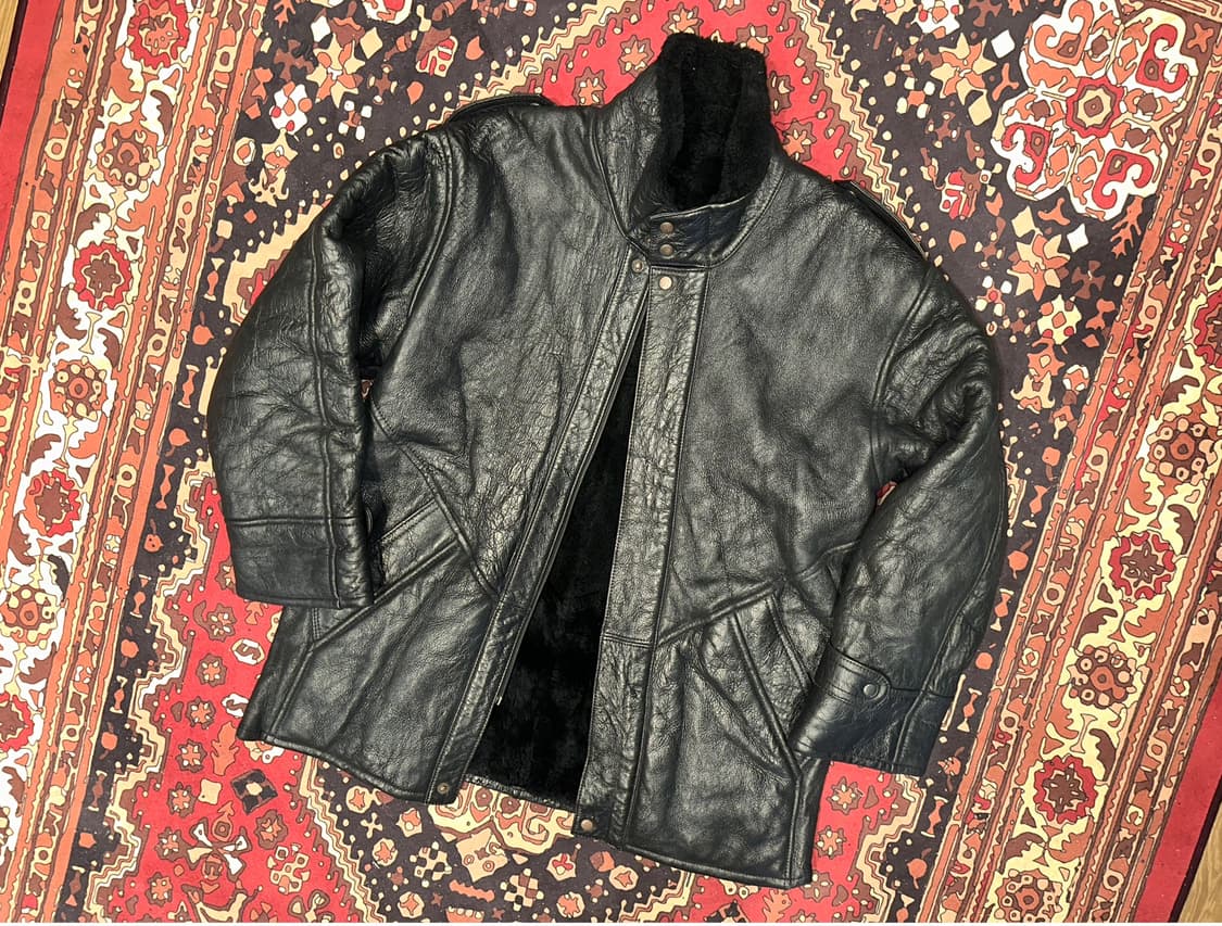 ( L-XL ) 가죽무스탕 레더자켓 양가죽무스탕 가죽코트 가죽카코트 상품이미지3