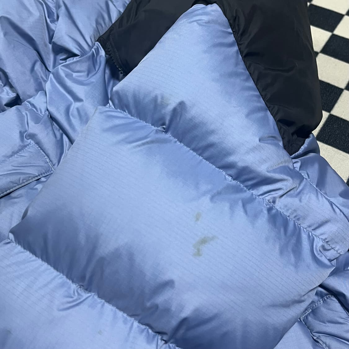 W노스페이스 1996 레트로 눕시 자켓 포크 블루 패딩 숏패딩 상품이미지3