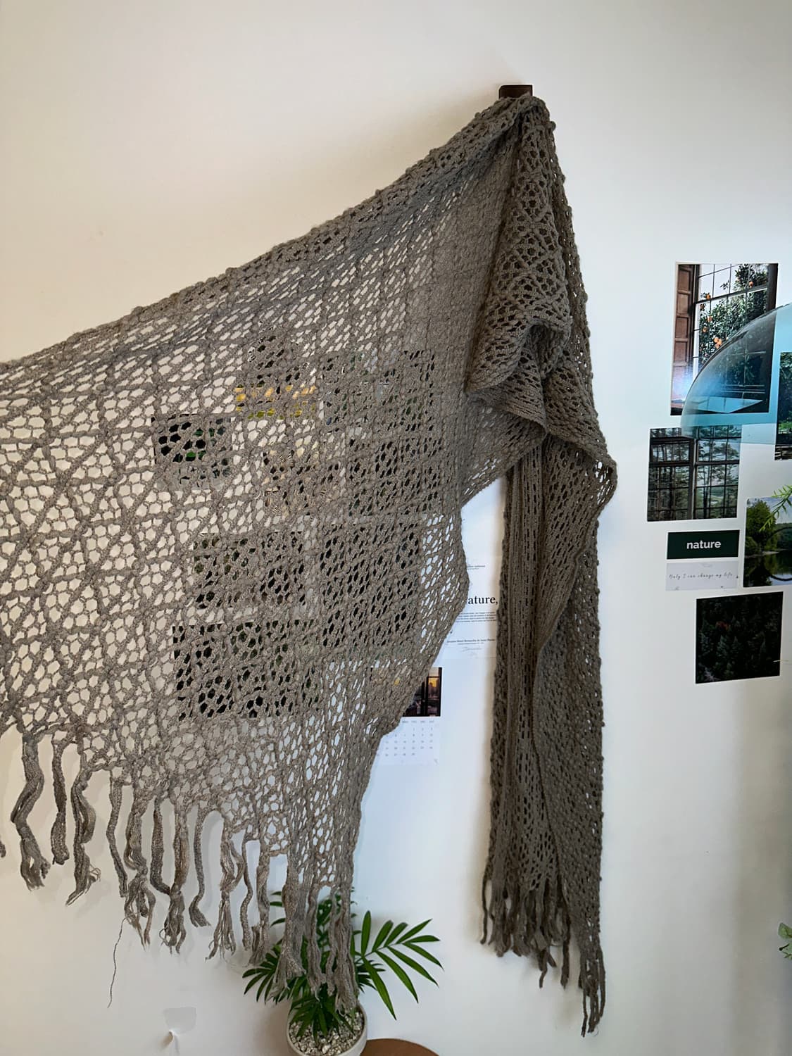 Brown ethnic crochet muffler 상품이미지4