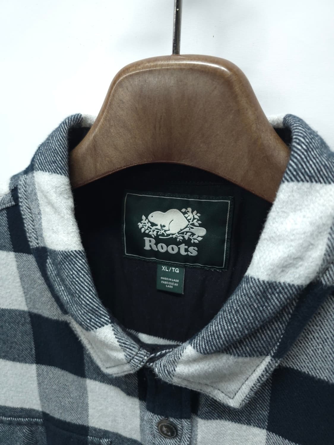 Roots(루츠) 블랙/화이트 체크 셔츠 XL 상품이미지3