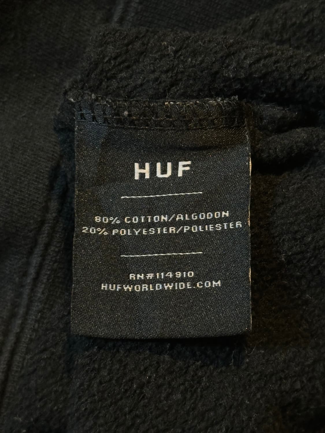허프 HUF 백로고 후드티 블랙 상품이미지8