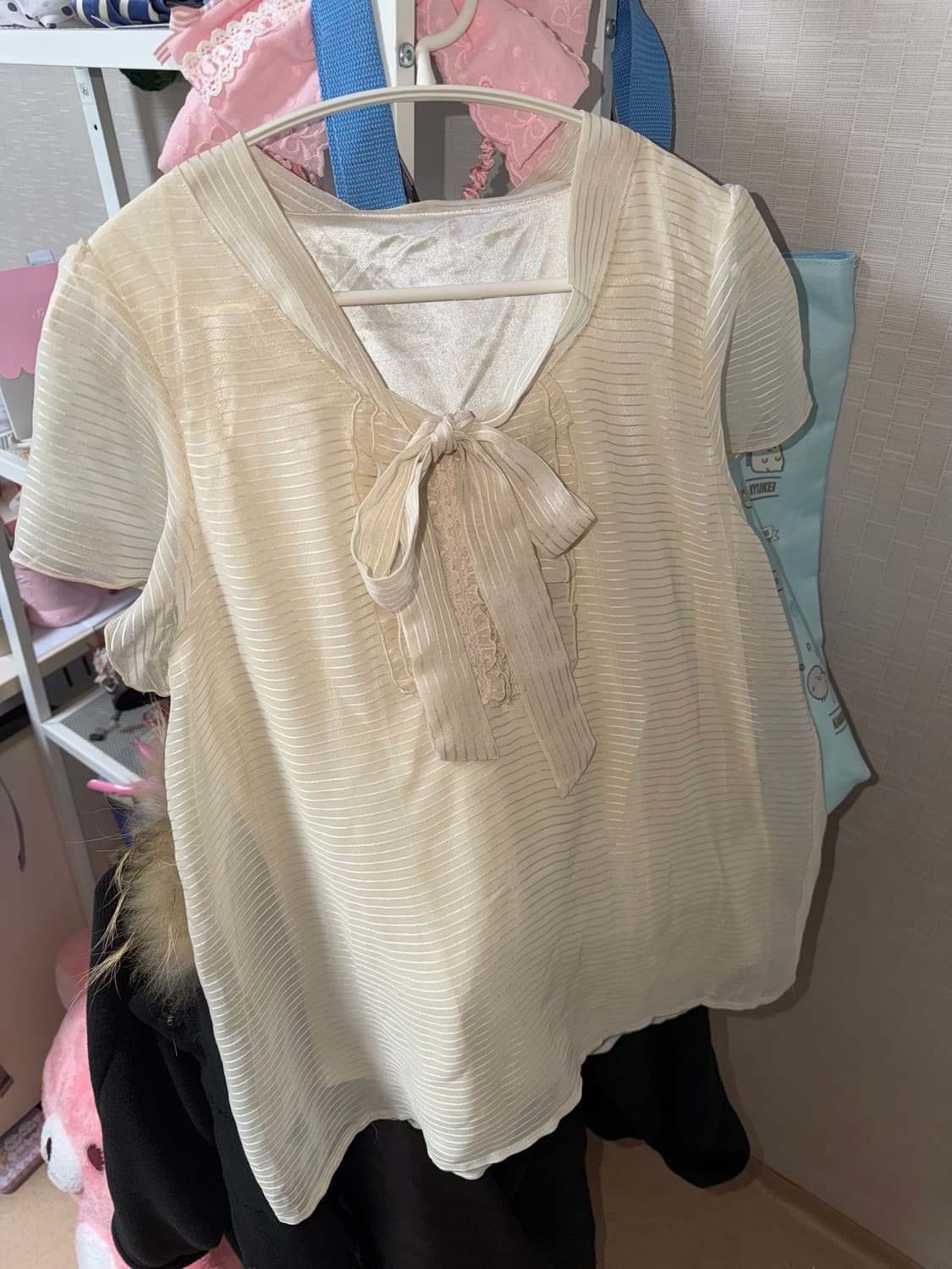 로걀 레이스 블라우스 러블리 빈티지 니혼진 로멘틱갸루 라떼갸루 상품이미지1