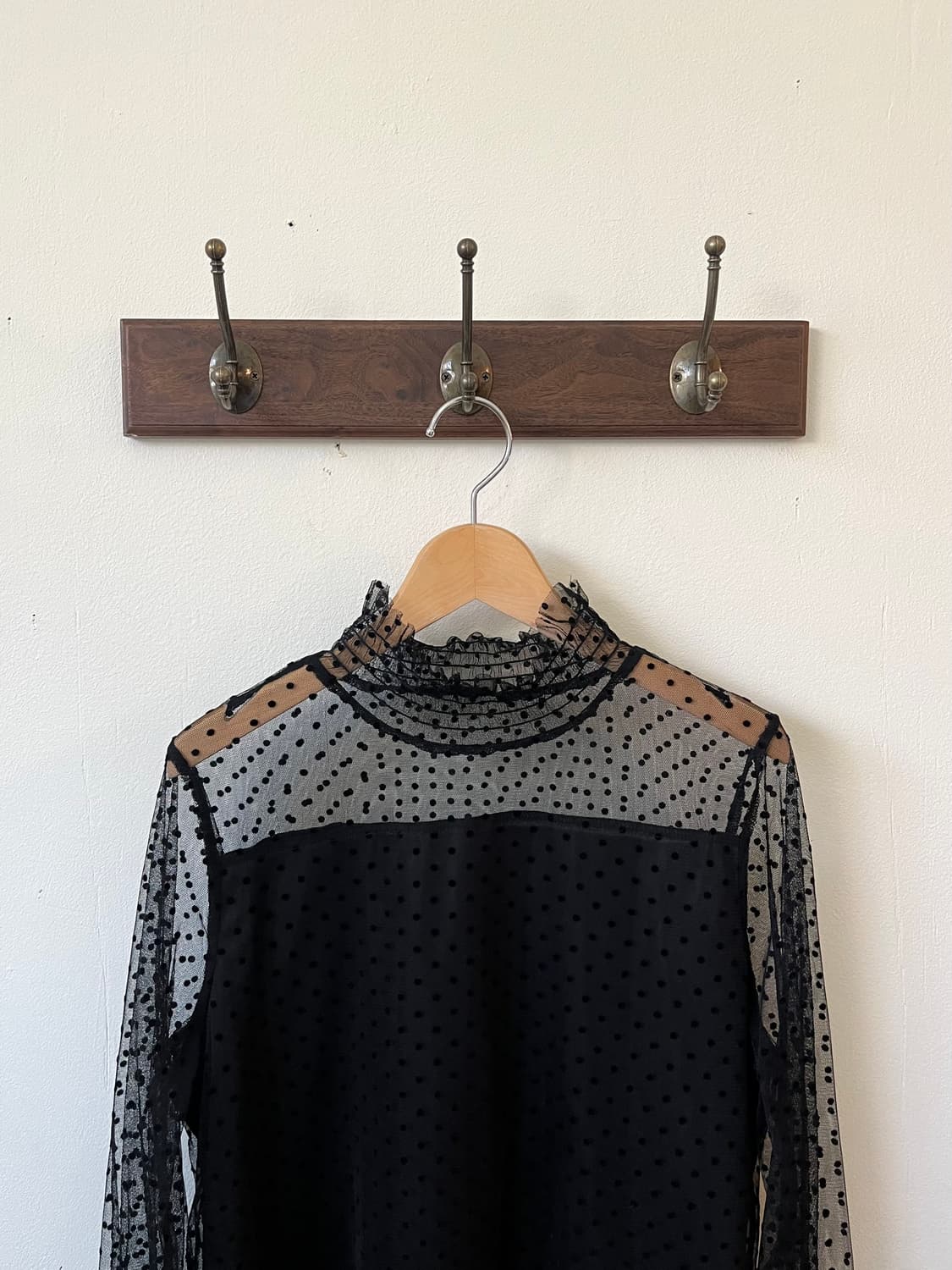 Ferris wheel 도트 시스루 블라우스 상품이미지3