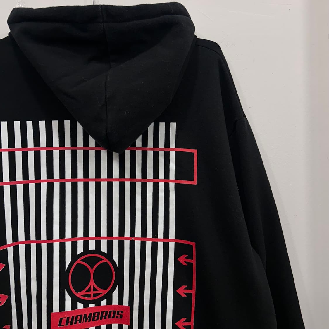 챔브로스 백프린팅 오버핏 기모 후드티 상품이미지1