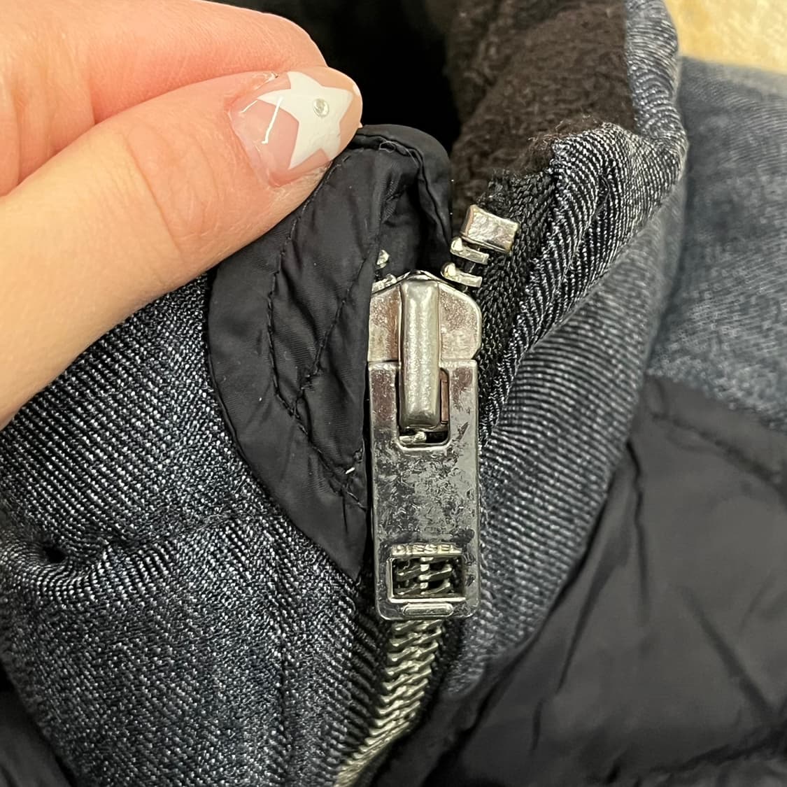 [정품/S] 디젤 패딩 점퍼 네이비 b15 상품이미지7