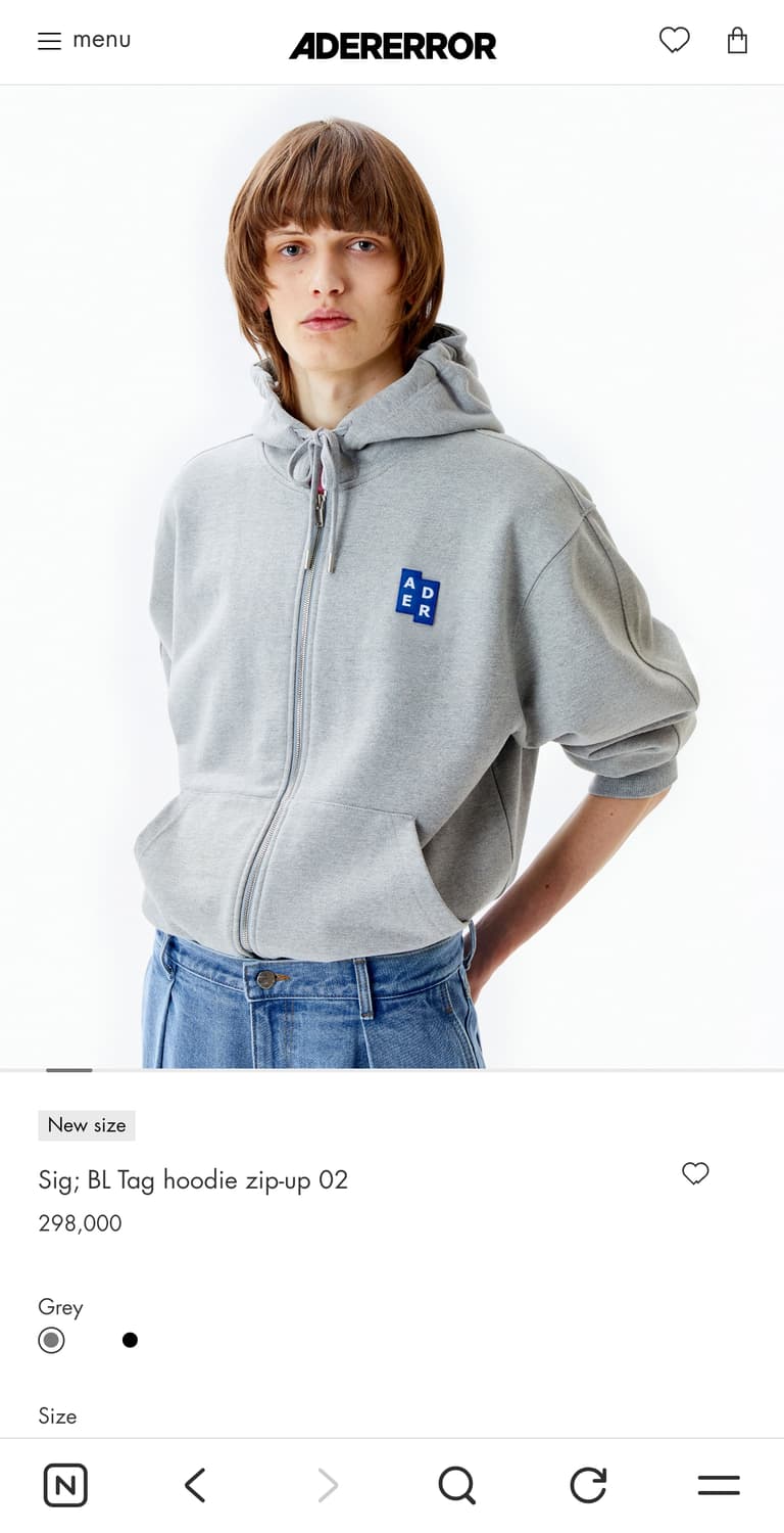 아더에러 BL Tag hoodie zip-up 02 상품이미지1