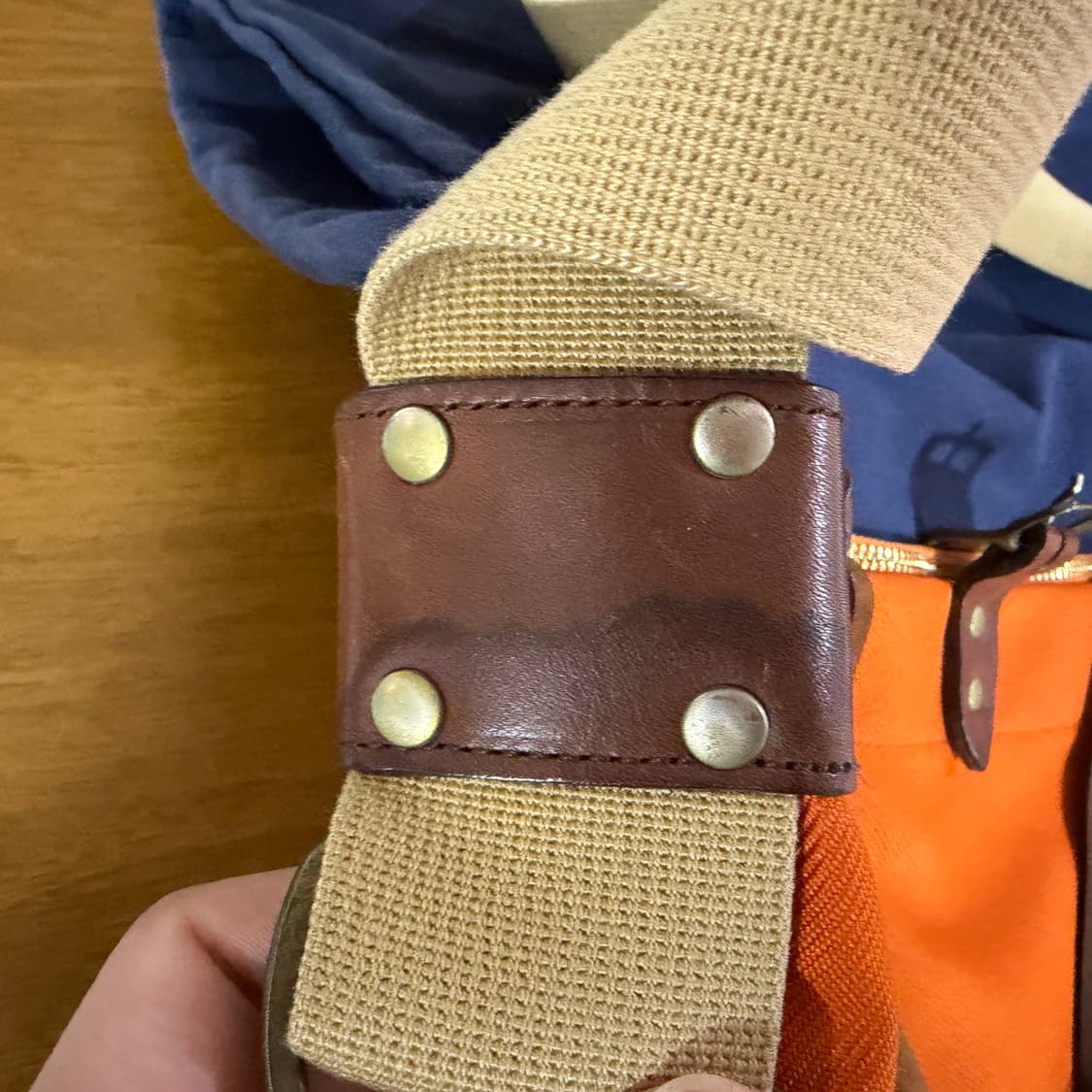 나나미카 캔버스 브리프 케이스 토트백 오렌지 상품이미지7