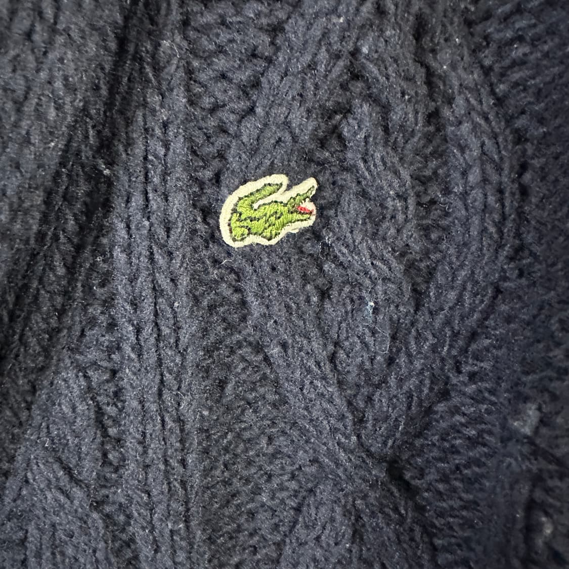 라코스테 케이블 숄카라 여성 가디건 상품이미지3