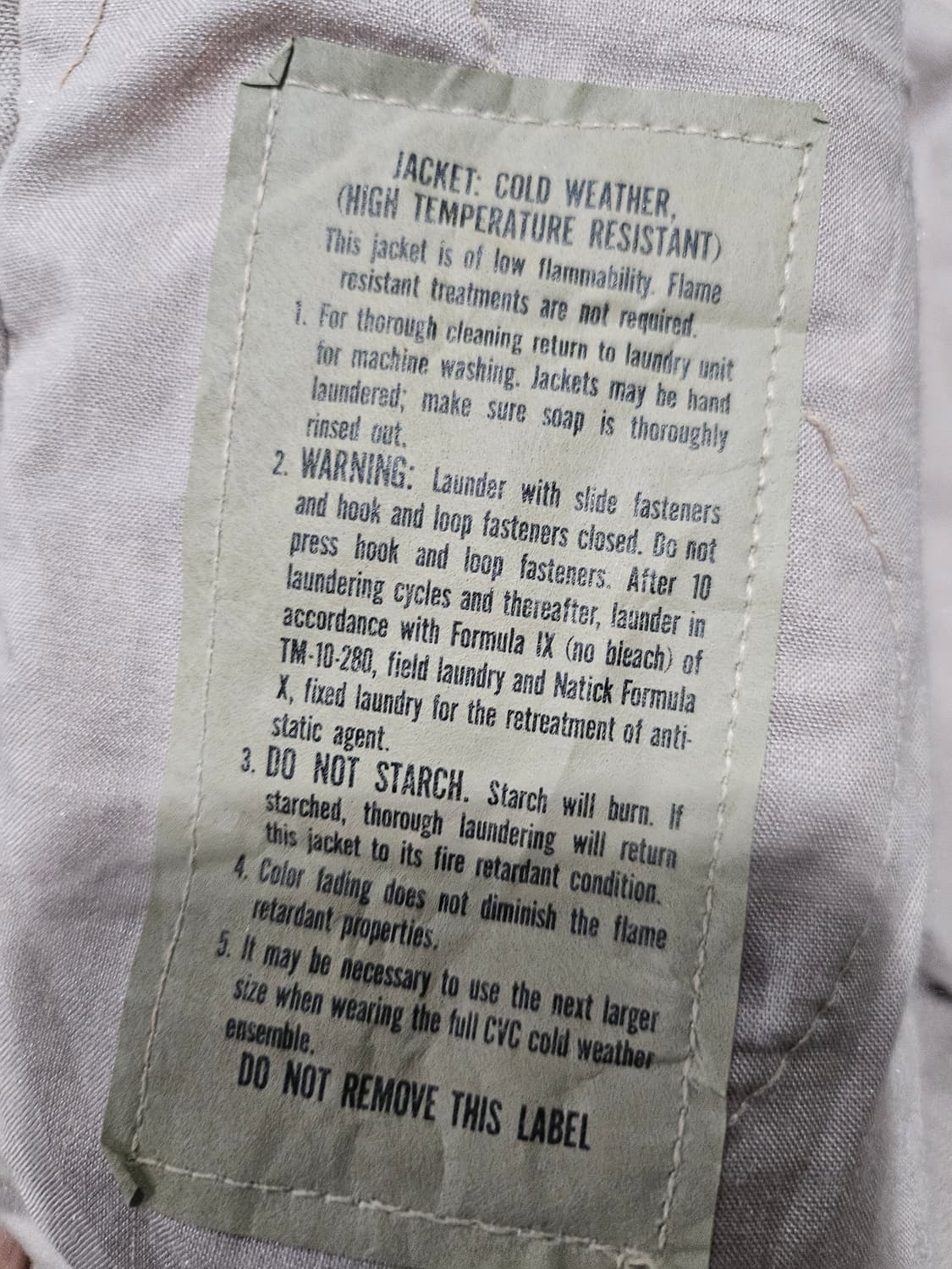 90s 미군오리지날 탄색CVC 탱커병쟈켓 신품 L/R 상품이미지4