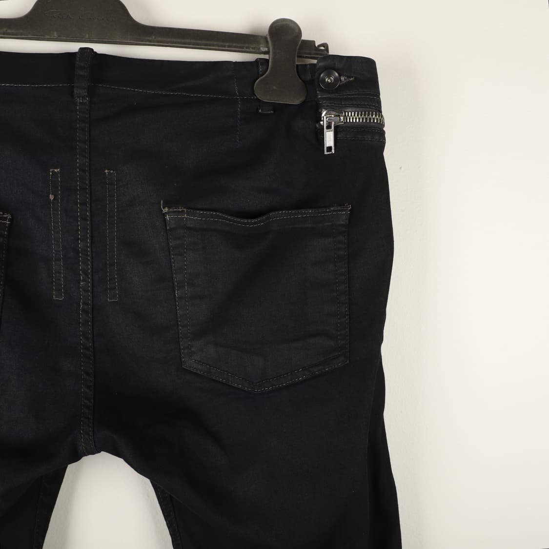 L / Rick Owens 릭오웬스 왁스 에어컷 데님 팬츠 상품이미지5