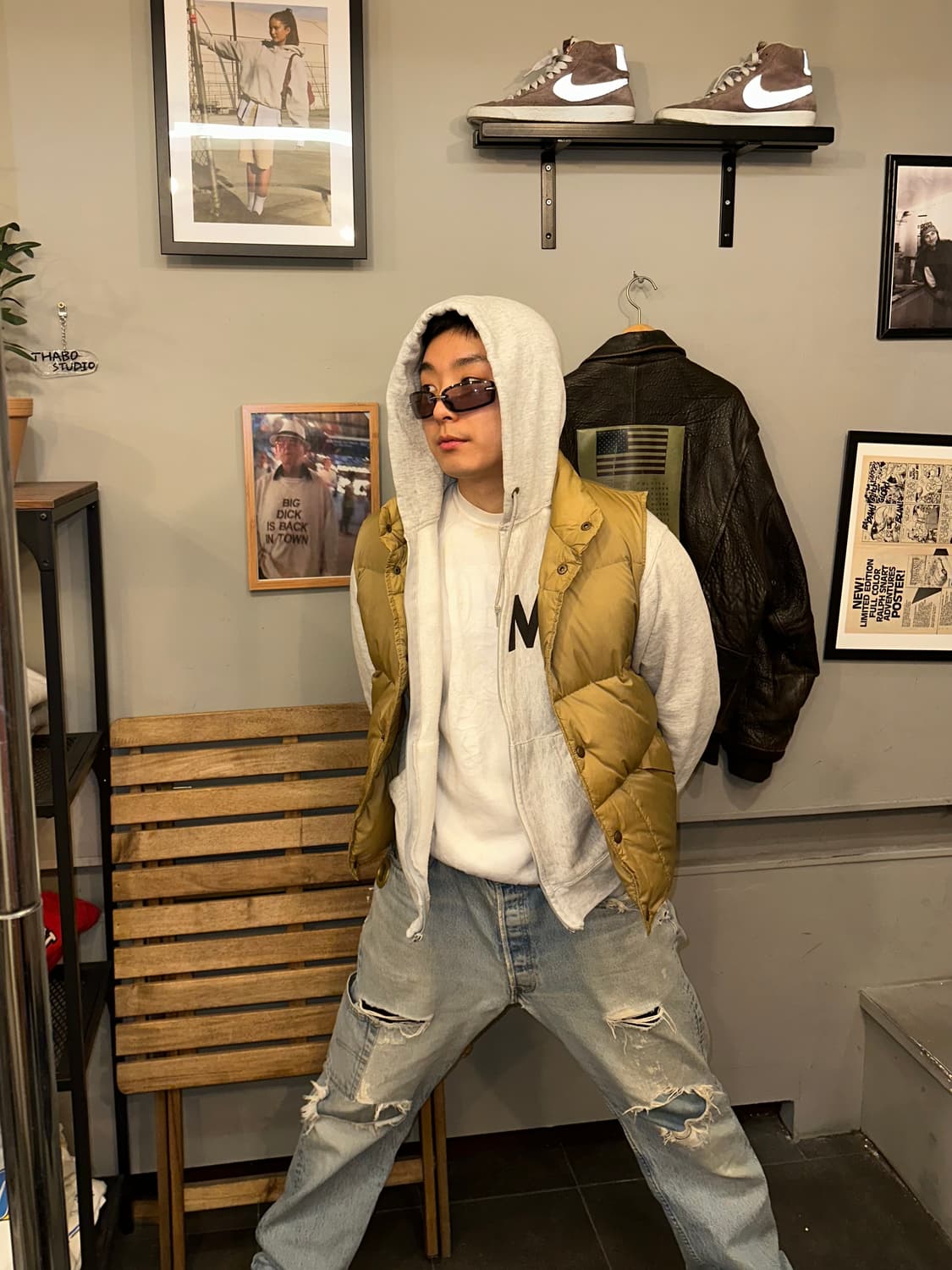 90’s LL Bean goose down padded vest  상품이미지1