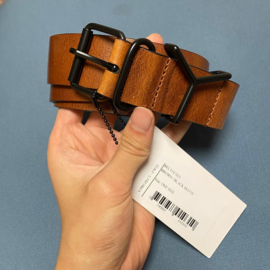 [새상품/OS] 와이프로젝트 22FW 와이 벨트 브라운 상품이미지4