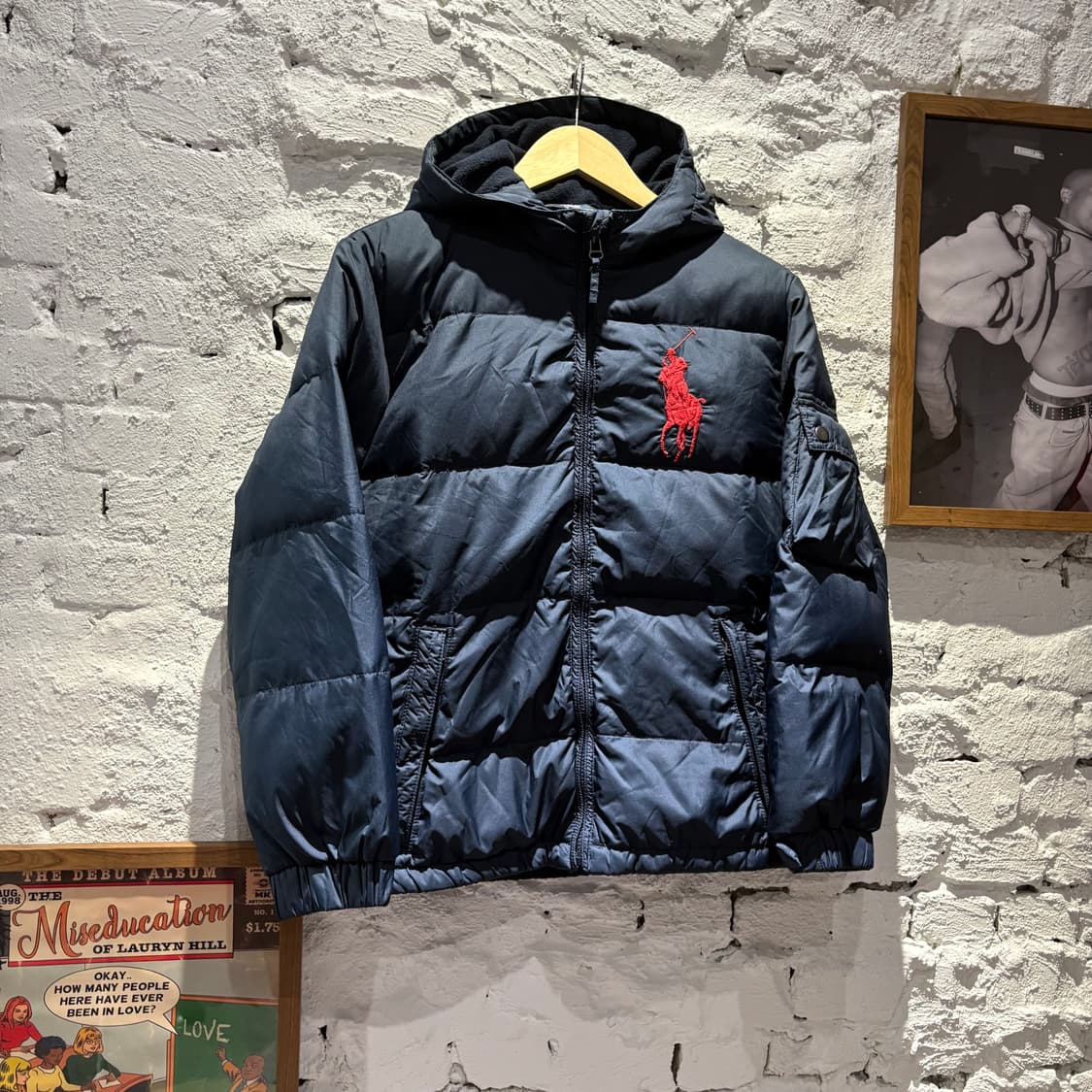 폴로 빅포니 사이드포켓 후드패딩점퍼 상품이미지1