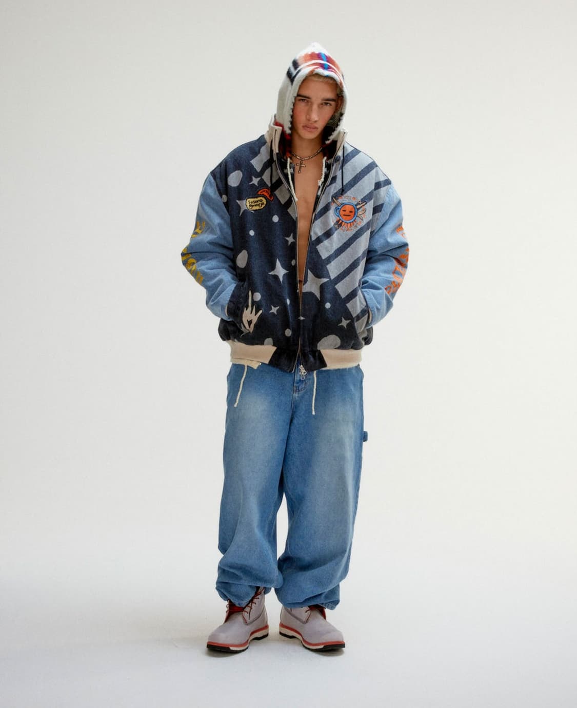 인세인게러지 위캔더스 데님 봄버 자켓 L 새상품 상품이미지4