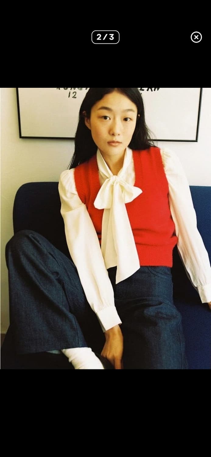 포니테일 크레용 니트베스트 상품이미지4