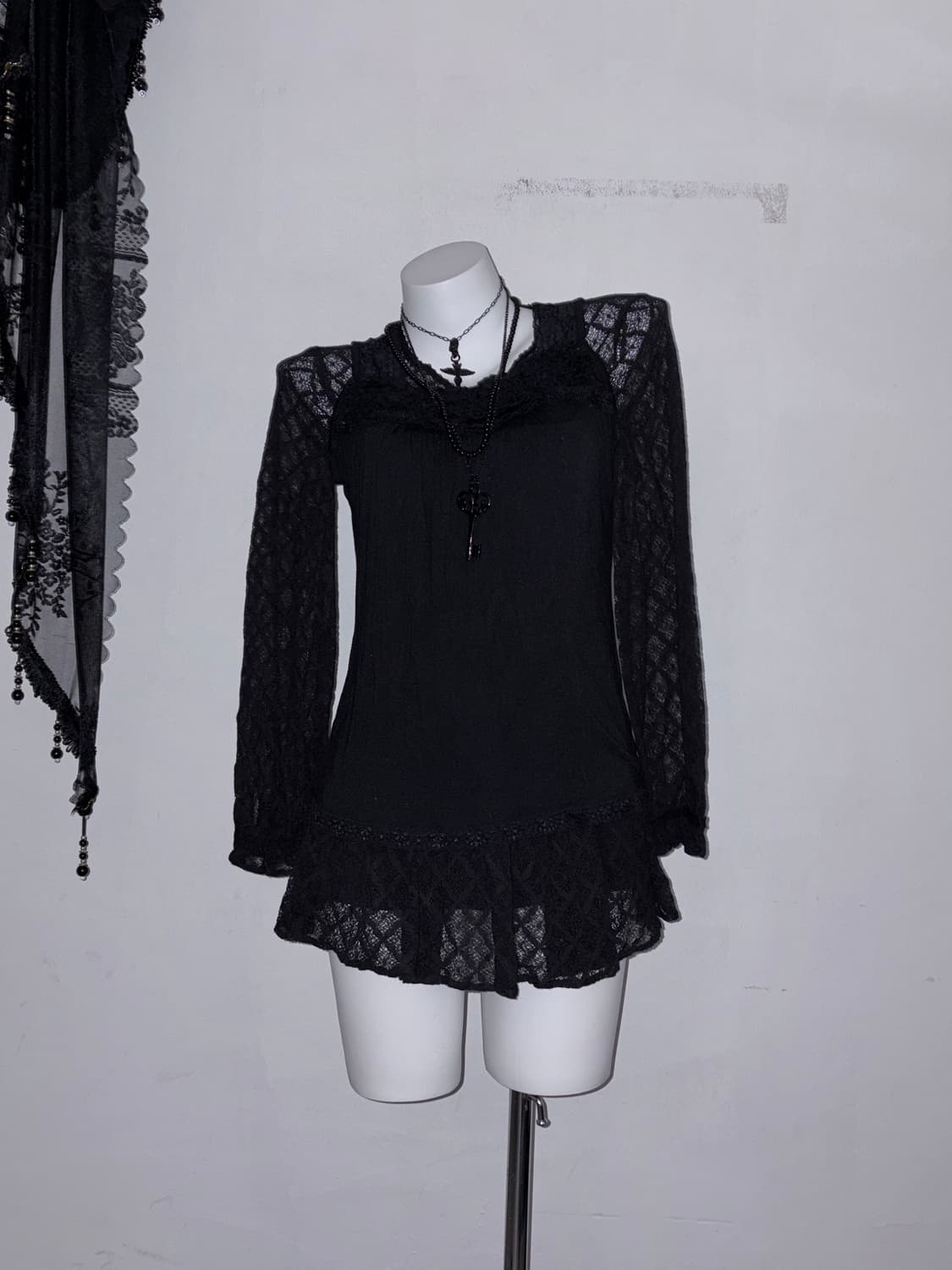 고딕앤젤세트 고스 다크페어리 3pcs 레이스, 볼레로, 코르셋 상품이미지5