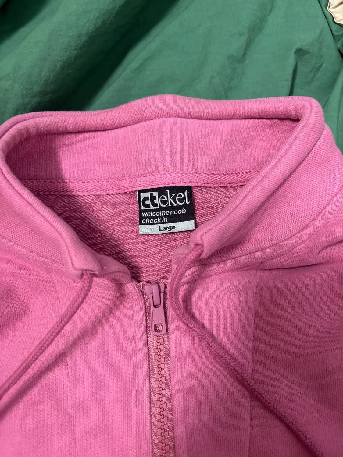 테켓 하프집업 스웻셔츠 핑크 L 상품이미지2