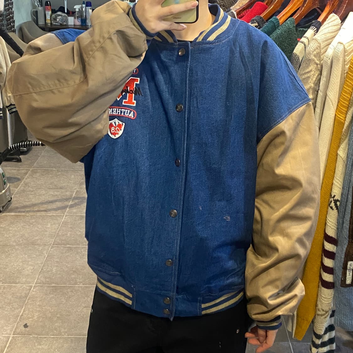 [NO.9] VTG 데님 바시티 자켓 상품이미지2