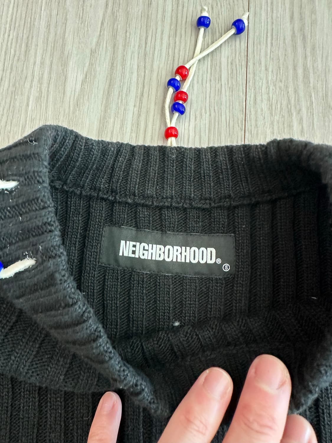 네이버후드 beads rib 니트 상품이미지2