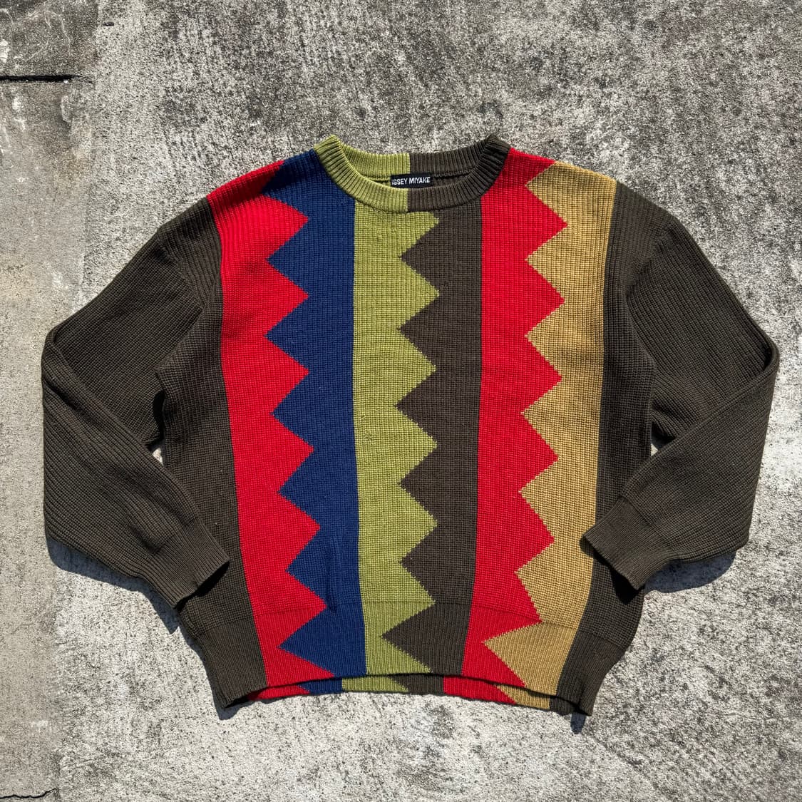 [M~L] Issey Miyake 이세이미야케 컬러블록 니트 상품이미지1