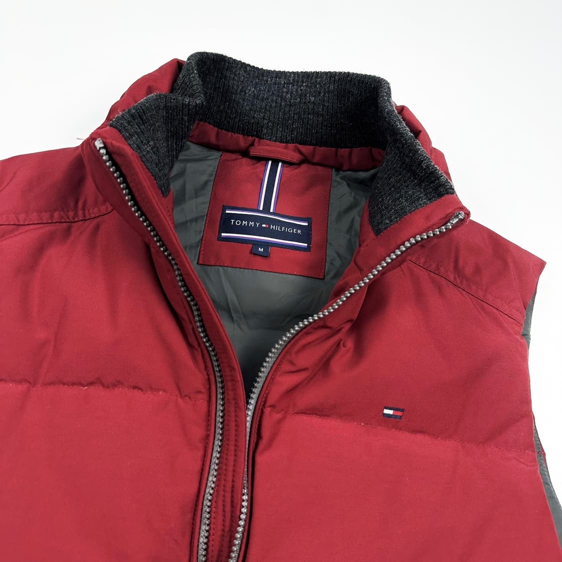 타미힐피거 플래그 레드 조끼패딩 점퍼 (M) 상품이미지4