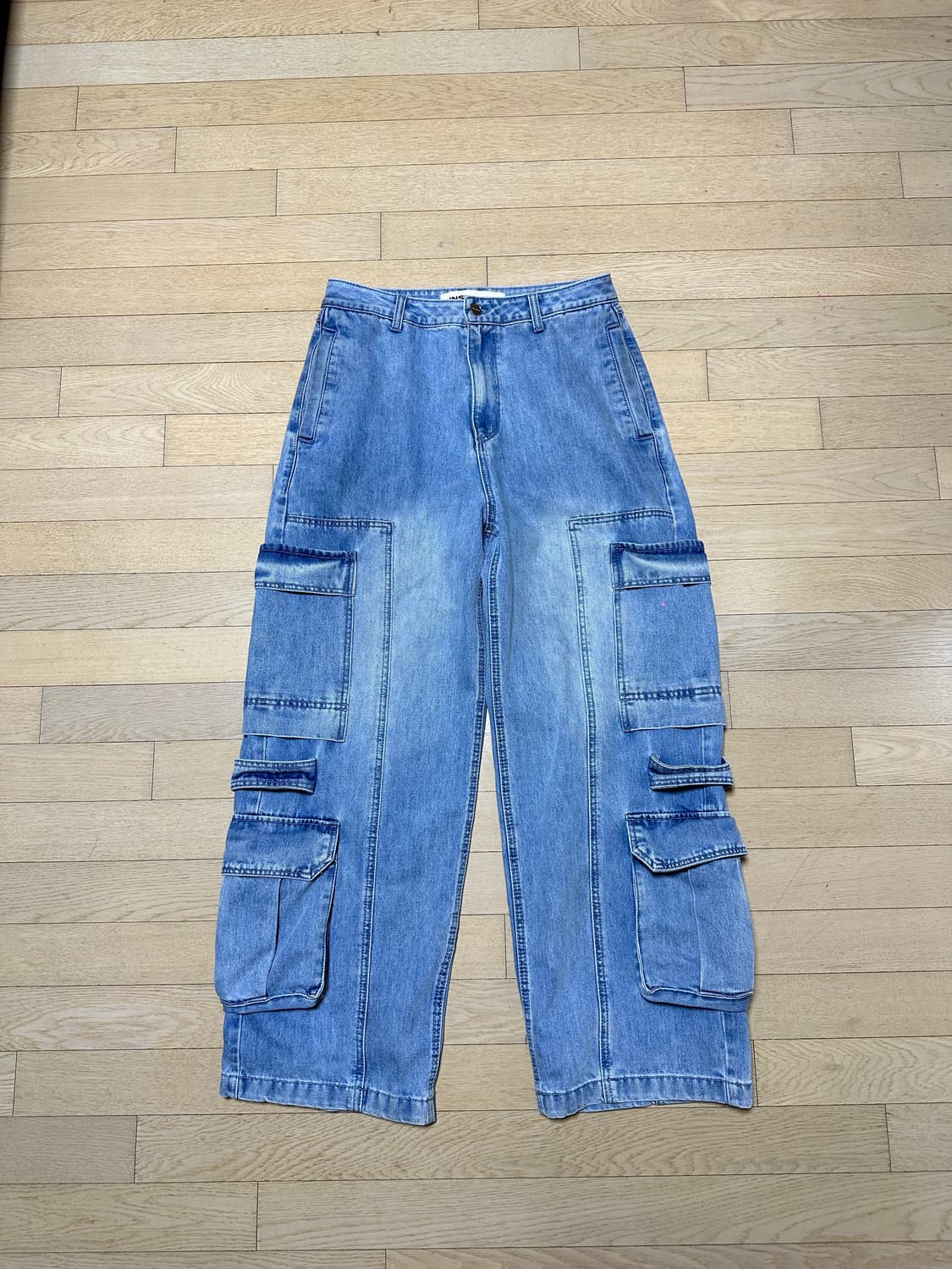 인사일런스 더블 포켓 워크 데님 팬츠 BLUE (S) 상품이미지4